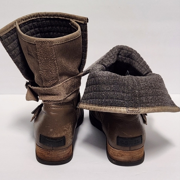 Sorel Major Moto Boots Tan Taupe - Picture 5 of 12